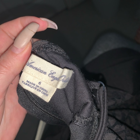 Charcoal Lace Fitted Mini Dress - Picture 4 of 5